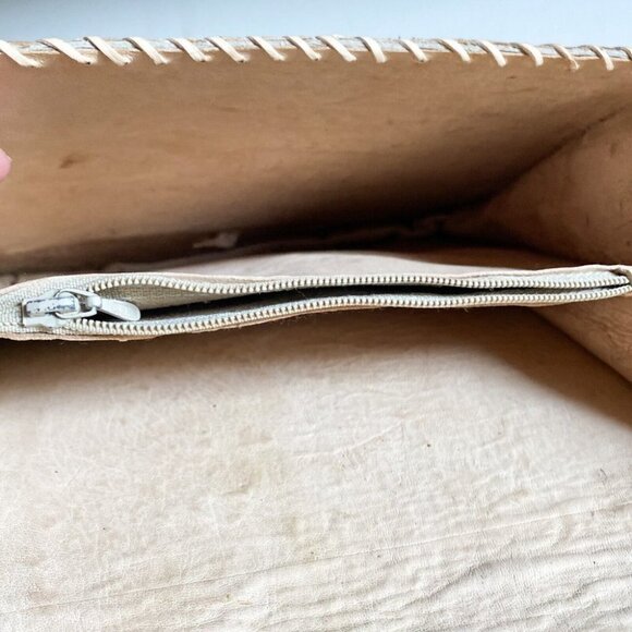 Vintage Real Snakeskin Oval Shaped Saddle Shoulder  Bag - Picture 6 of 6